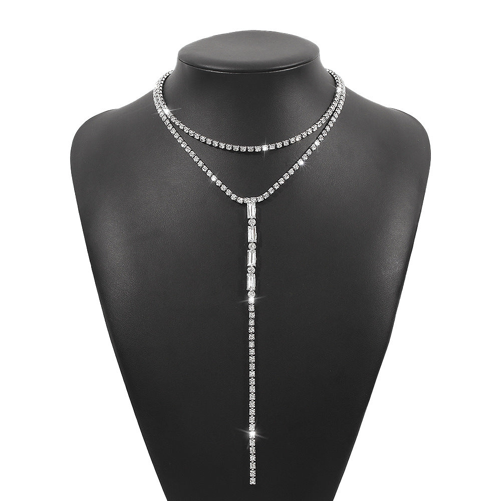 Y-Shaped Diamond Necklace