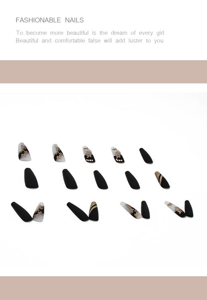 Long Gold Butterfly Press-On Nails /Pre-Made Rhinestone Acrylics / Elegant Press-On Nail Art /Glamourous False Nails for Stylish Look